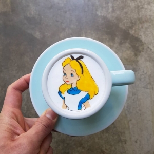 Barista Takes Coffee to the Next Level With Colored Latte Art