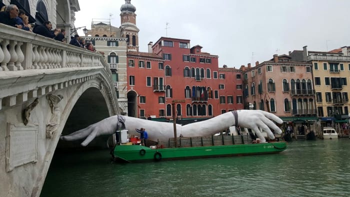 lorenzo quinn support venice biennale