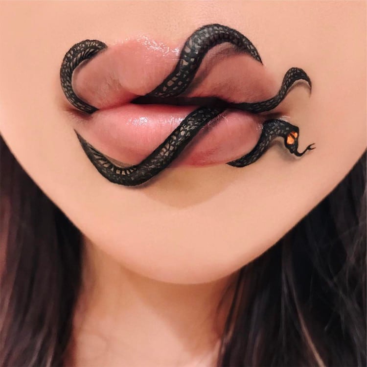 Makeup Artist Mimi Choy Snake Lips Illusion