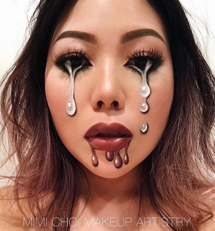 Mimi Choi optical illusion makeup.