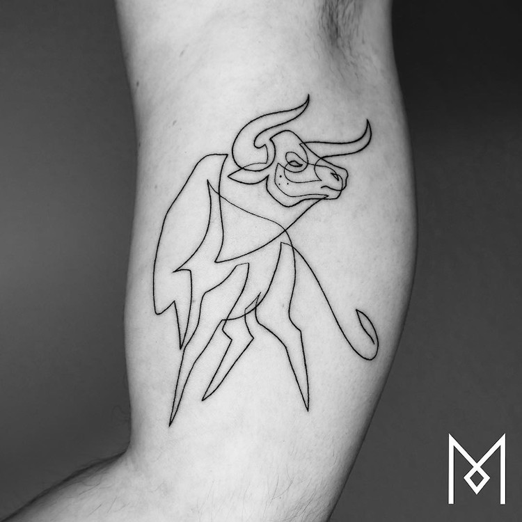 Minimalist Tattoo Series by Mo Ganji Shows Depth of Line Tattoos