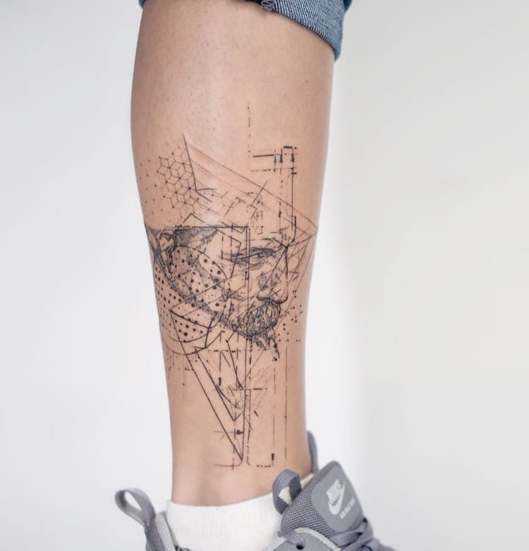 mowgli linework tattoos