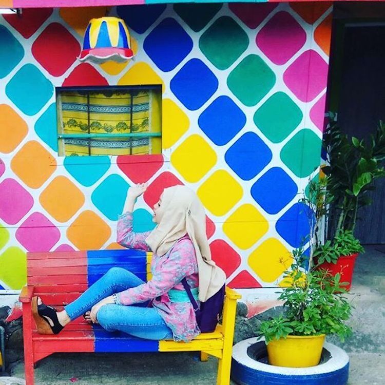 Indonesia Rainbow Colored Village