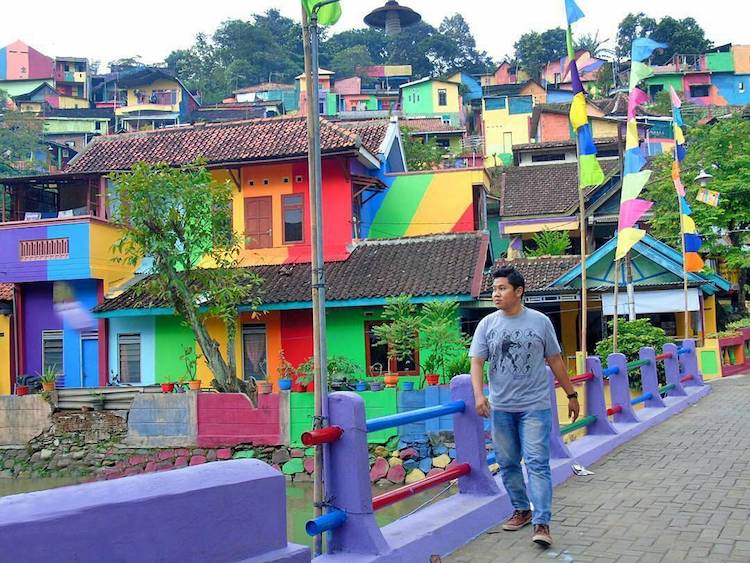 Rainbow Colored Village Indonesia