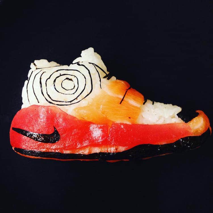 Sushi Shoes Shoes Made Out Of Sushi Yujia Hu Sushi Sneakers Onigiri Art