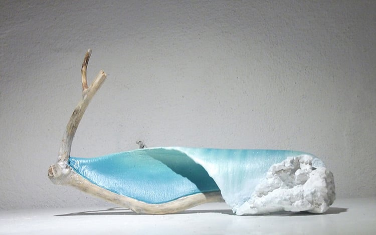 Wave Art Driftwood Sculpture Ocean Waves Johny Surf Art
