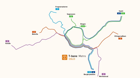 Animated Subway Map Metro Map Oslo