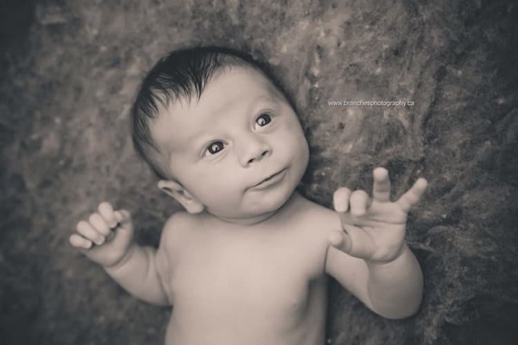 Newborn Baby Photos of Baby Born in a Grocery Store