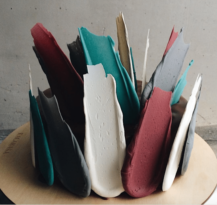 Brushstoke Cakes Paint Splatter Cake Decorating Kalabasa