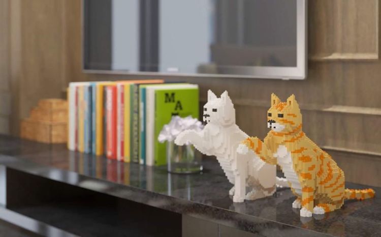 Lego 2024 cat sculpture