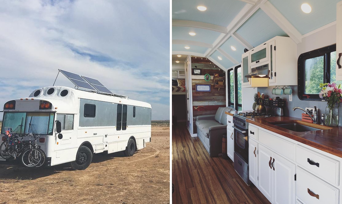 School Bus Conversion Transforms the Vehicle into Spacious Tiny Home
