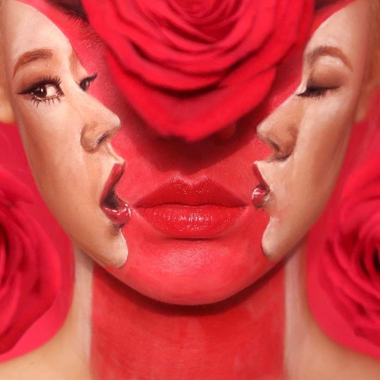 Artist Transforms Herself Into Mind Bending Optical Illusions Without Photoshop 