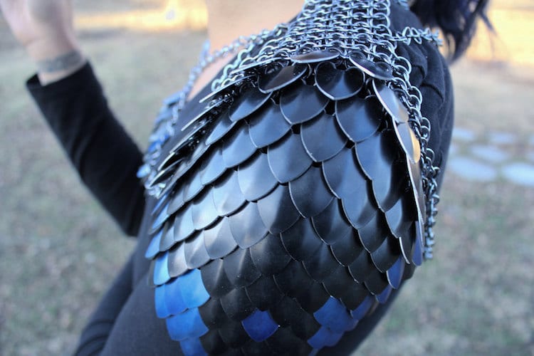 dragon scale gloves metal