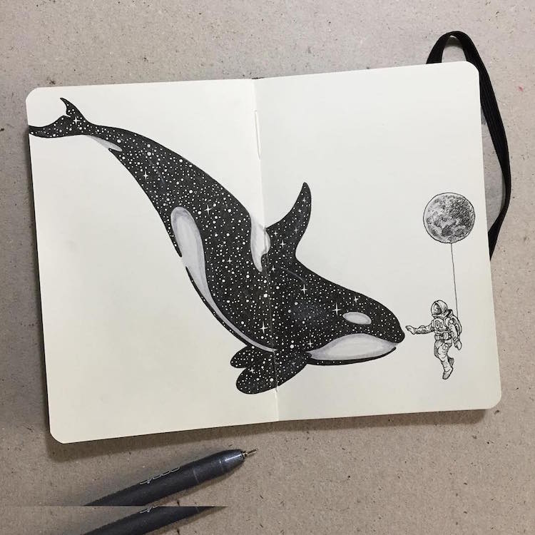 Space Art Animal Illustrations Kerby Rosanes
