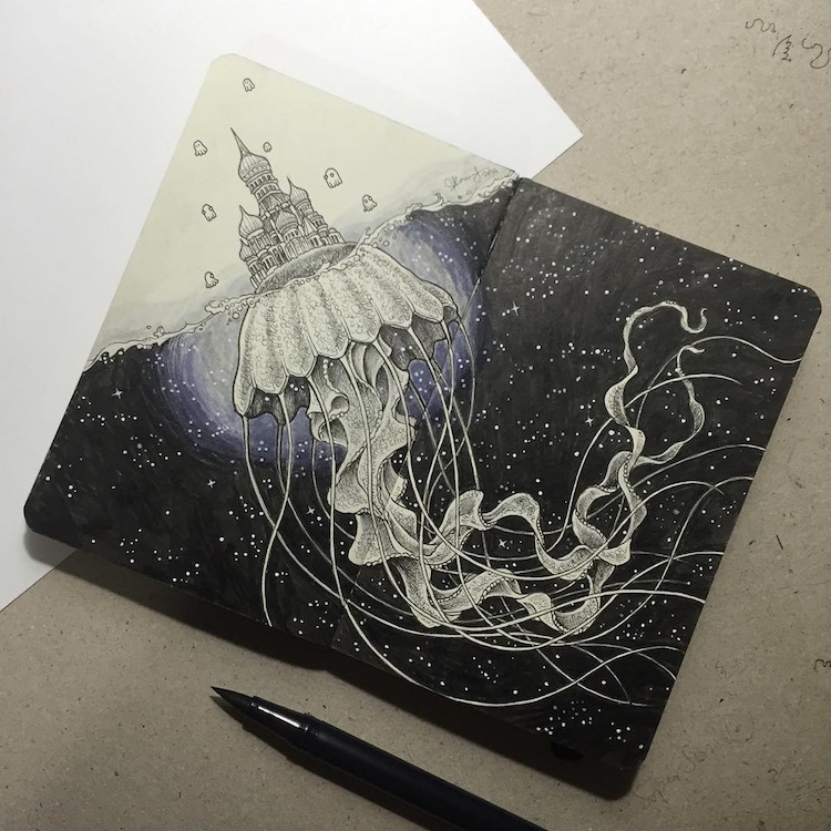 Space Art Animal Illustrations Kerby Rosanes