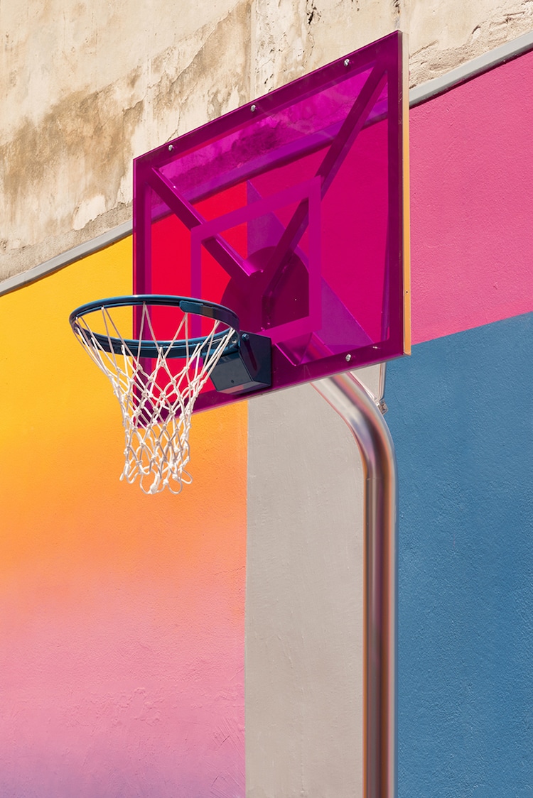 painted basketball court pigalle nike
