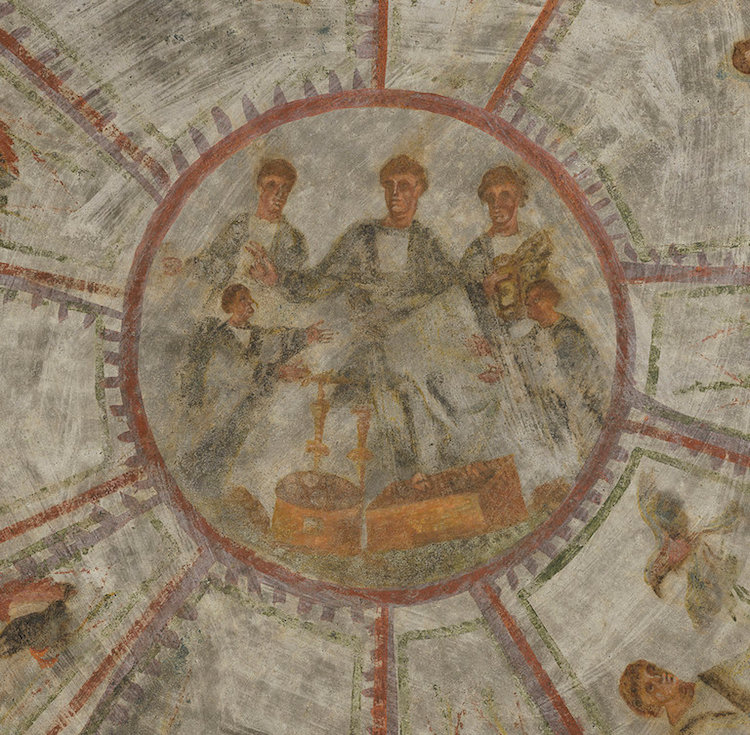 Rome Catacombs Fresco Restoration St. Domitilla Catacombs