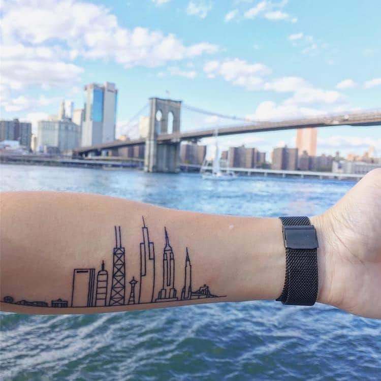 Brazil skyline  Skyline tattoo, Map tattoos, Vector illustration