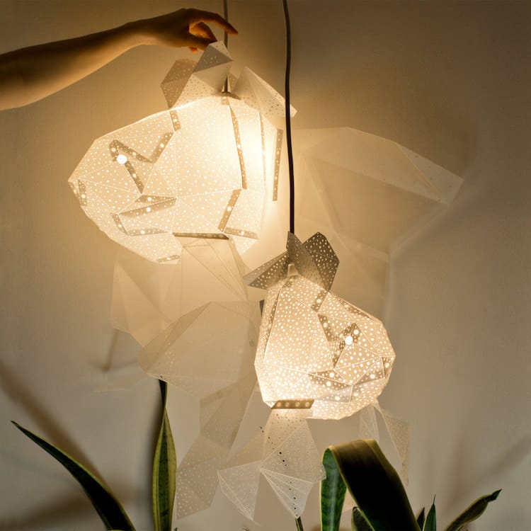 DIY Lamp Shapes Put an Underwater Spin on Paper Lamp Coverings