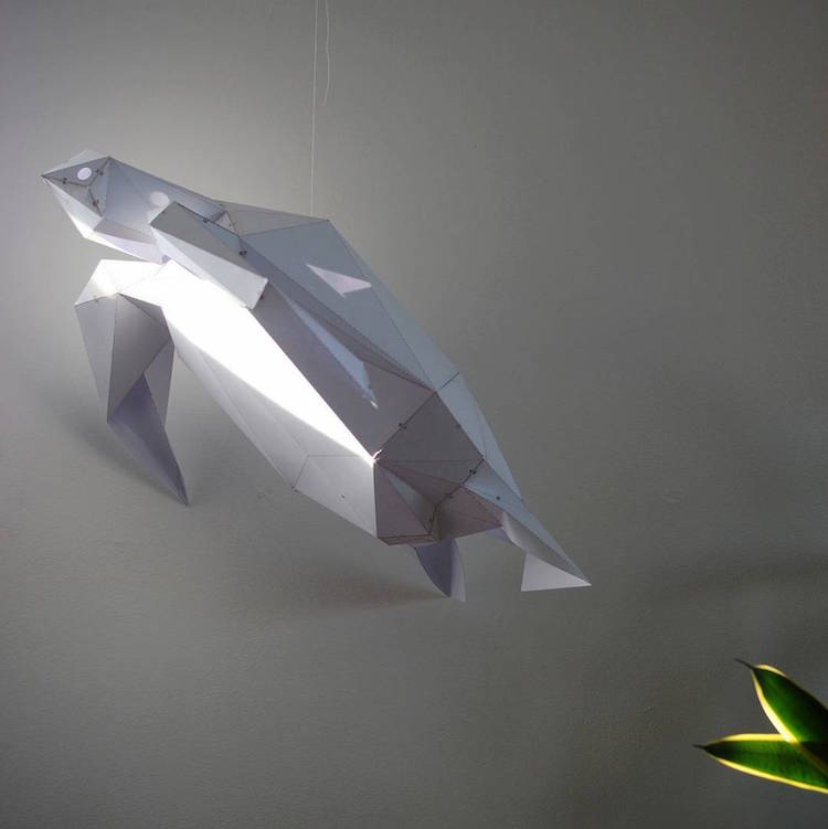 DIY Lamp Shapes Put an Underwater Spin on Paper Lamp Coverings