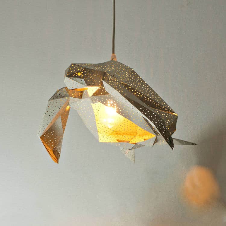 DIY Lamp Shapes Put an Underwater Spin on Paper Lamp Coverings
