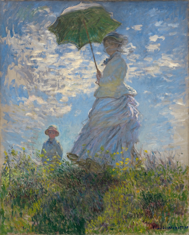 Woman with a Parasol by Monet