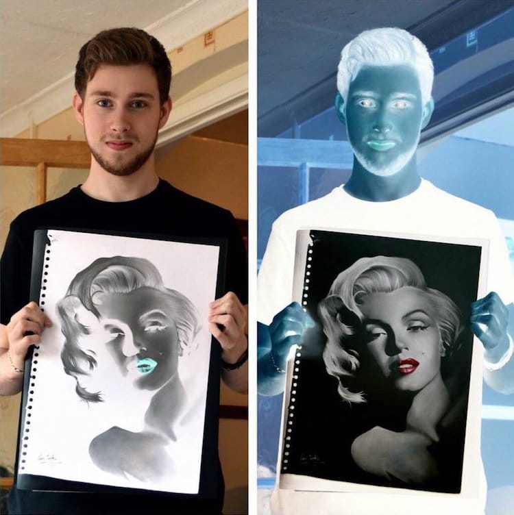Artist Creates “Negative Drawings” That Come to Life When Colors Are