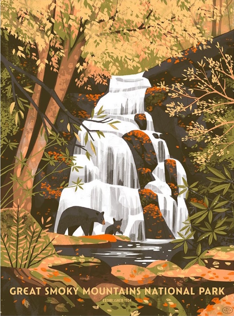 Retro National Park Posters National Parks Fifty-Nine Parks