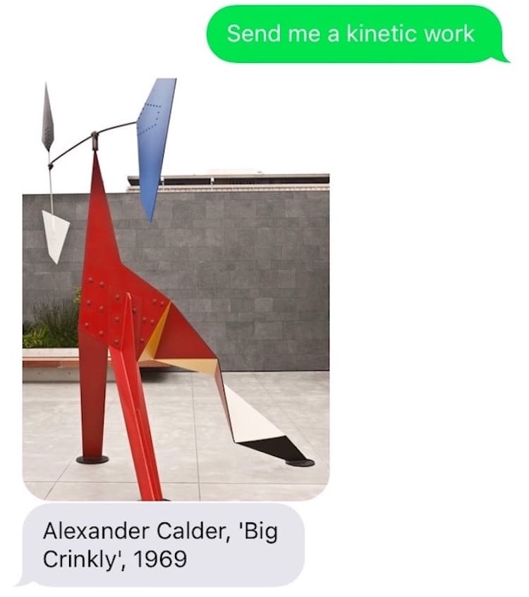 Send Me SFMOMA San Francisco Museum of Modern Art Text Message Art