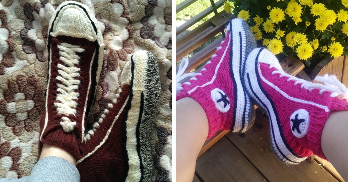converse sneakers knitting pattern