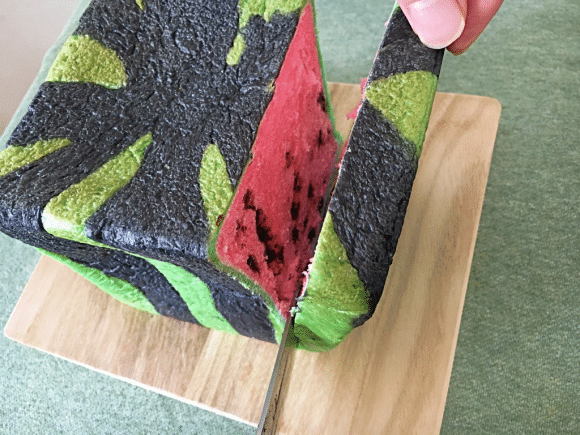 Square Watermelon Bread