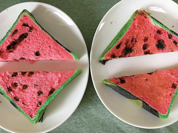 Square Watermelon Bread