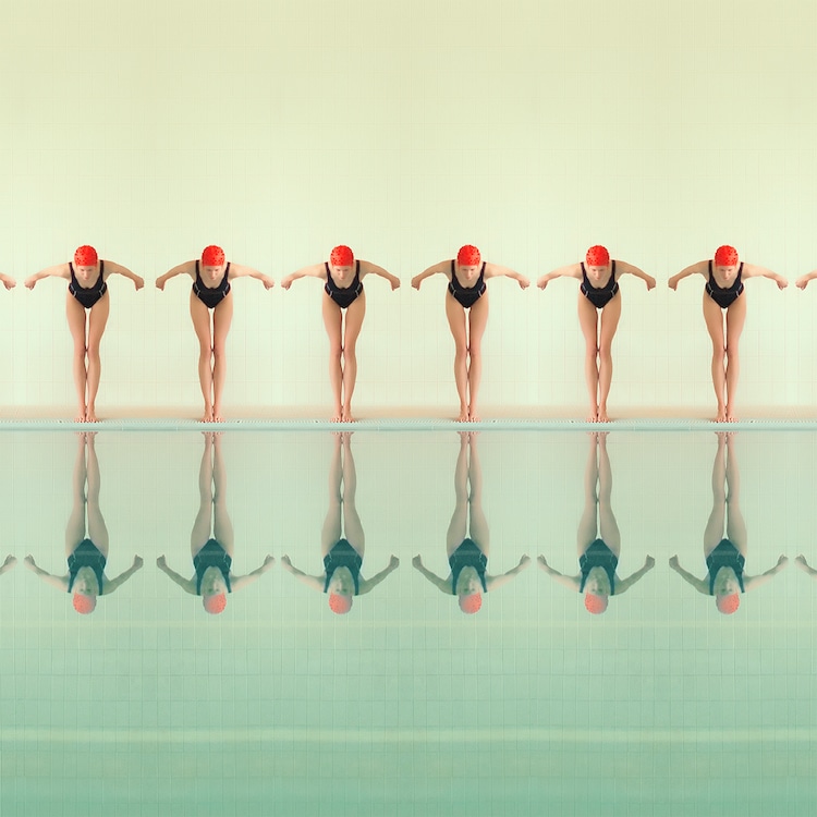 Swimmers Synchronized Swimming Swimmer Portraits Maria Svarbova