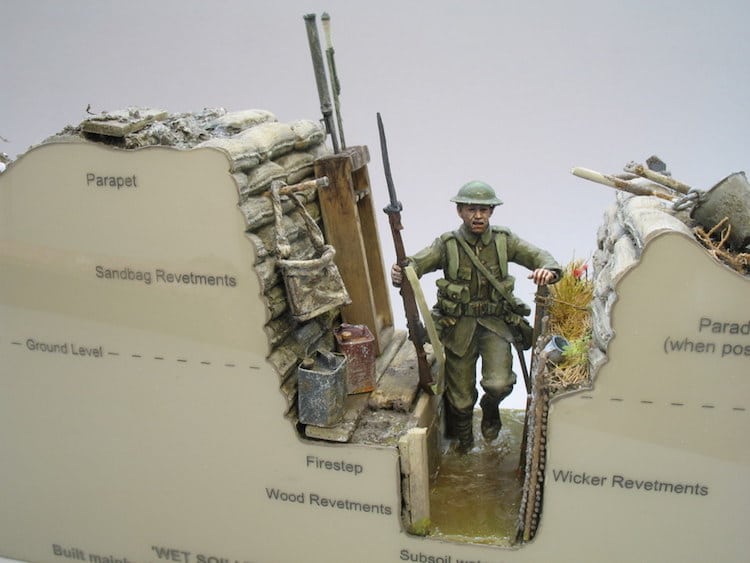 world war i military models trench