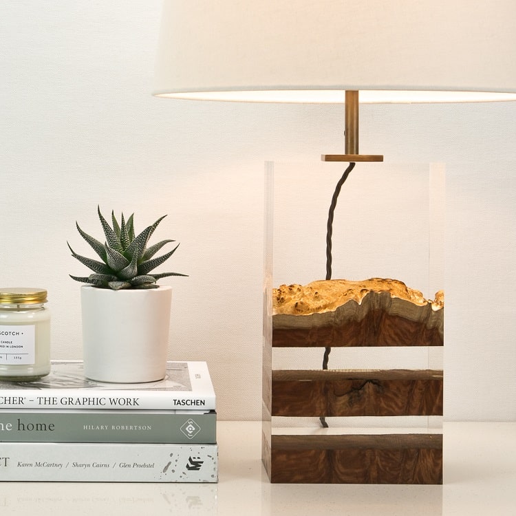 Modern Wood Lamp by Iluka London