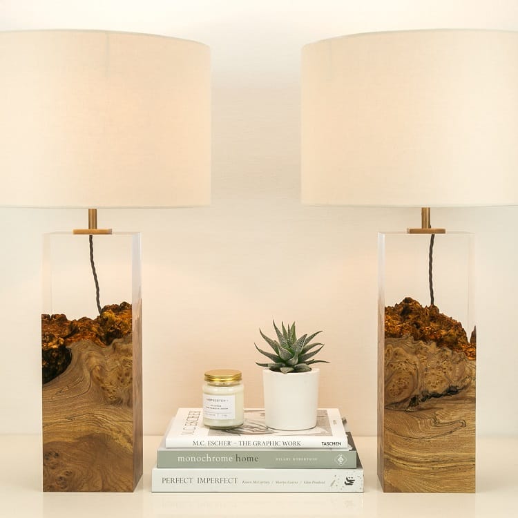 Modern Wood Lamps by Iluka London