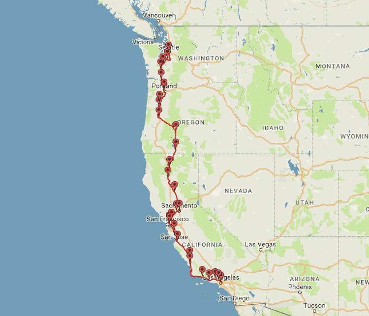 Amtrak Coast Starlight Train Amtrak West Coast