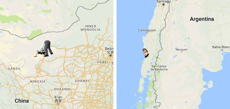 Antipodes Map Shows the Exact Opposite Side of the World 