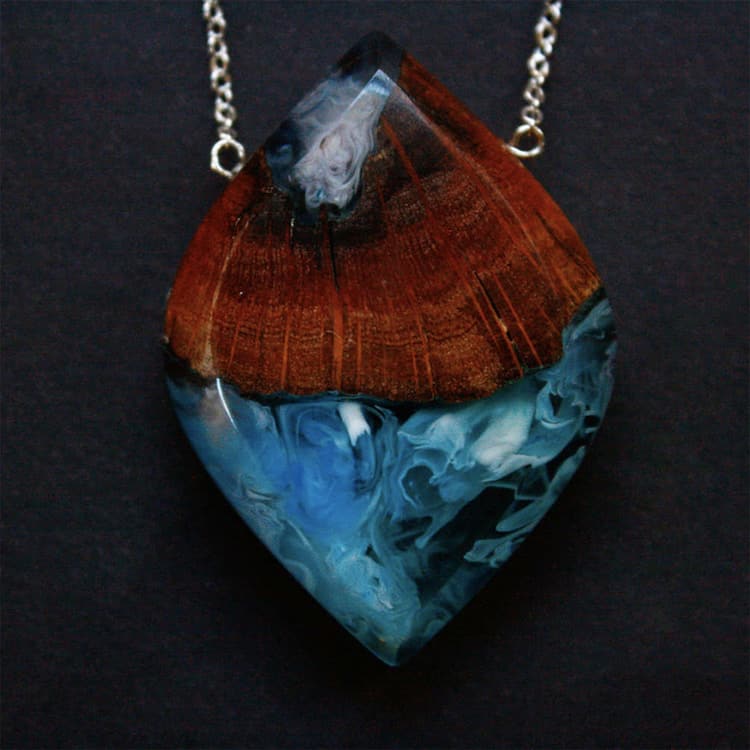 Wood and Resin Necklaces