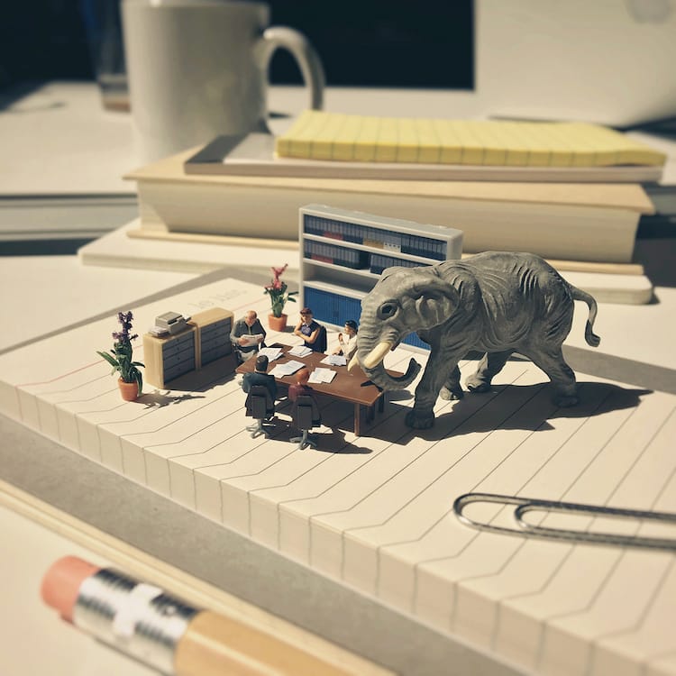 Derrick Lin's miniature figures capture everyday ups and downs of