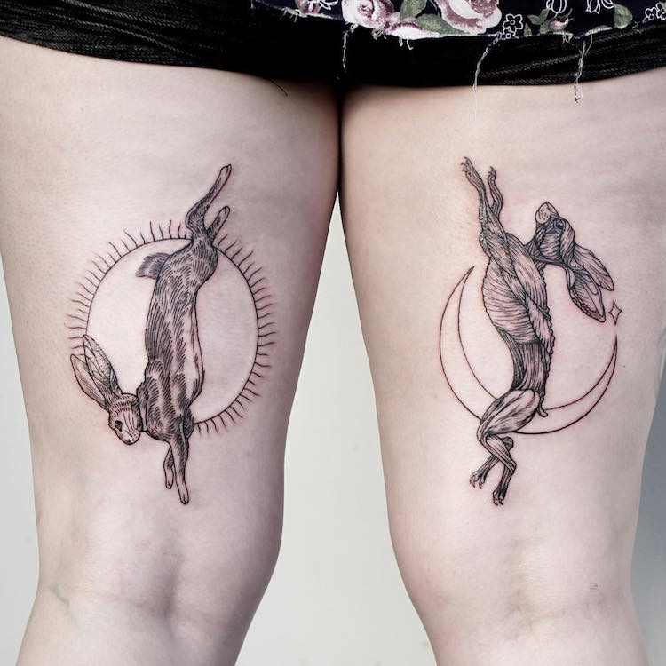 Fine Line Tattoo Artist Creates Detailed Black Ink Tattoo Art