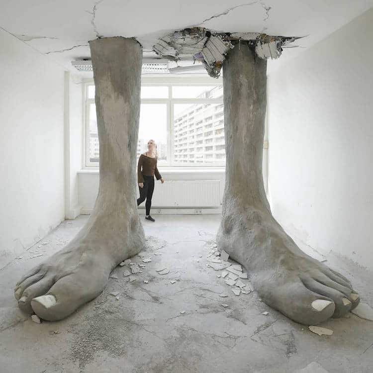 Mario Mankey The Haus Giant Feet Foot Sculpture Ego Erectus