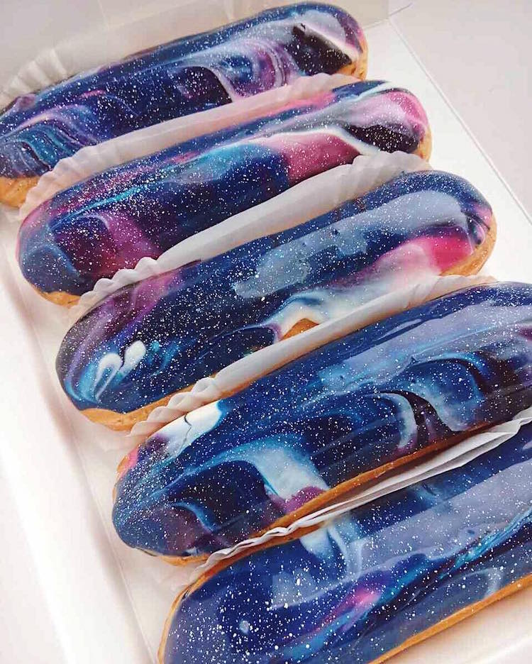 Galaxy Food Eclairs Edible Art Musse Confectionery