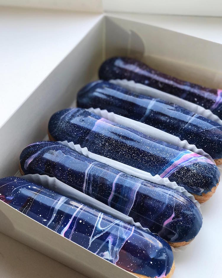 Galaxy Food Eclairs Edible Art Musse Confectionery