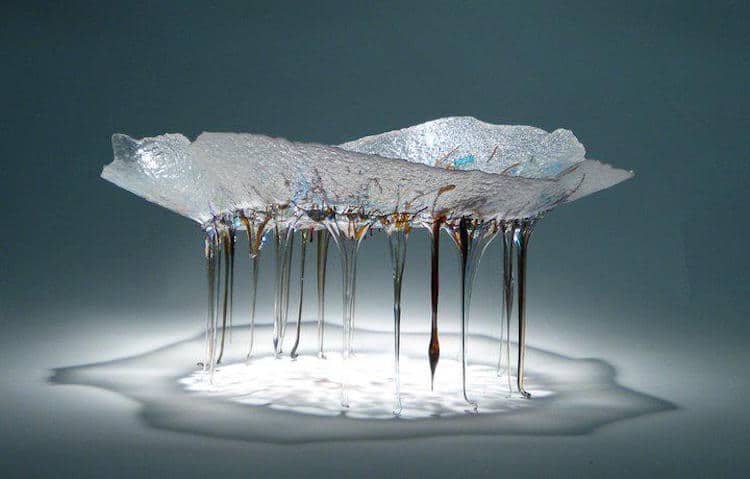 Glass Jellyfish Table Glass Sculpture Daniela Forti