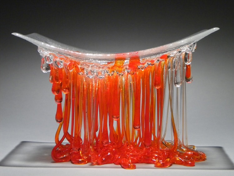 Glass Jellyfish Table Glass Sculpture Daniela Forti