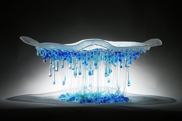 Glass Jellyfish Table Glass Sculpture Daniela Forti