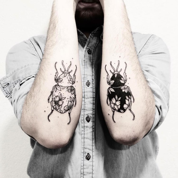 Illustrative Tattoo Artist Turns Drawings into Black Ink Tattoo Collection