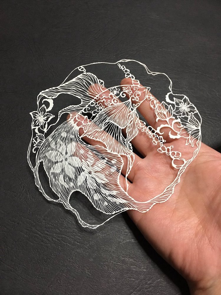 Intricate Paper Cutting Art Mimics the Precision of a Drawing