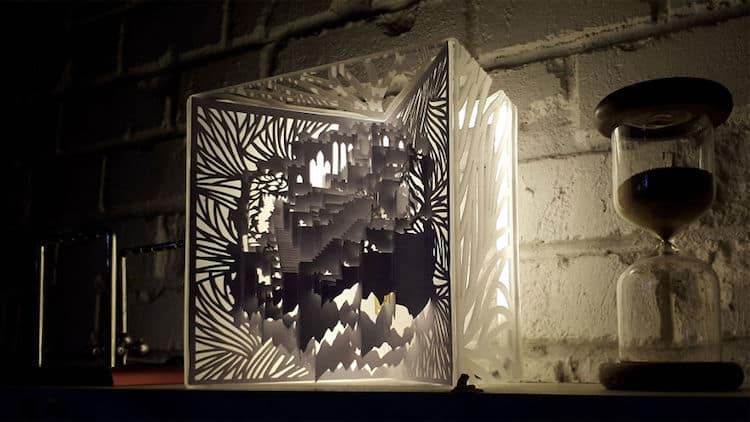 3D Kirigami Paper Lamp